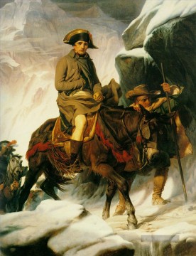 napolean die Alpen 1850 Geschichte Hippolyte Delaroche Kreuzung Ölgemälde